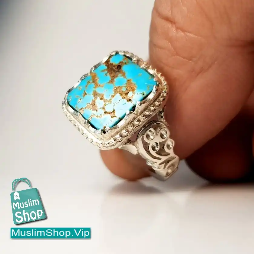 MuslimShop-Ring-Muslim-sterling-silver-gemstone-turquoise-Elegant-Man-Muslim