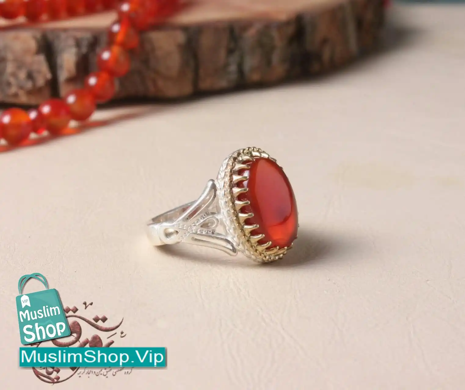 MuslimShop-Ring-Muslim-sterling-silver-gemstone-Akik-Agate-Jasper-Yemeni