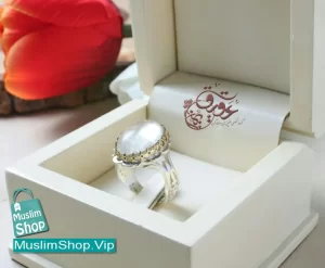 MuslimShop-Ring-Muslim-sterling-silver-gemstone-Akik-moonstone-Duyrr-Najaf-Man